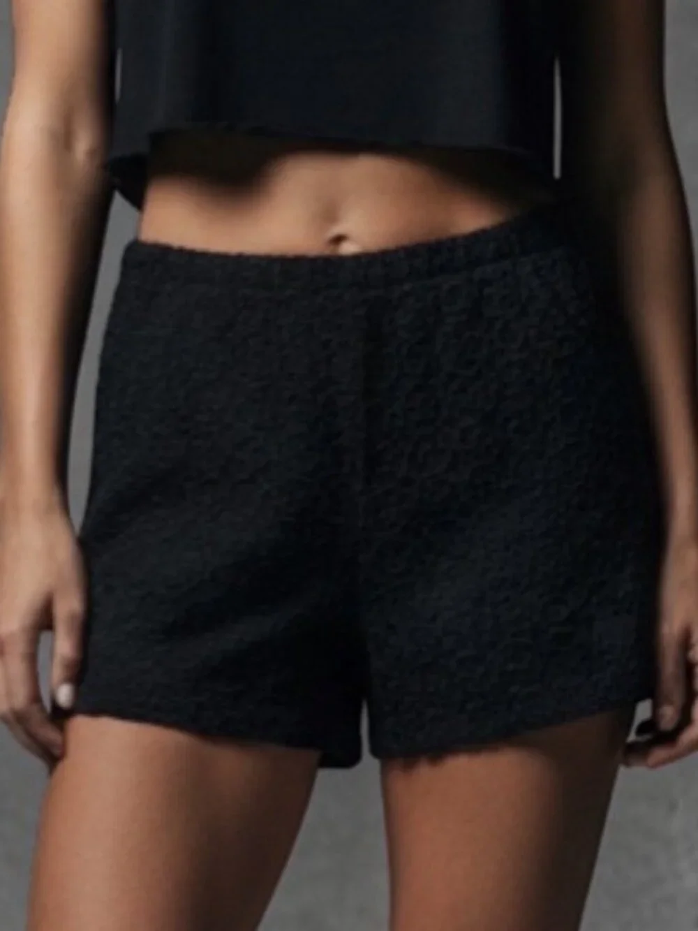 Black Lace Shorts Women‎ Small Mini Stretch Indie Sleaze